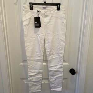 Paige Verdugo ankle jeans, white, size 32